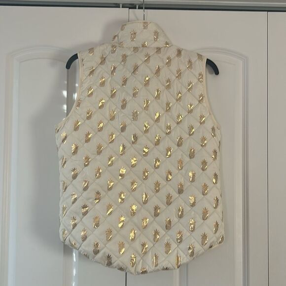 Simply Southern Pineapple Puffer Vest Size XL - Picture 4 of 4